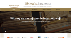 Desktop Screenshot of biblioteka.baranow.pl